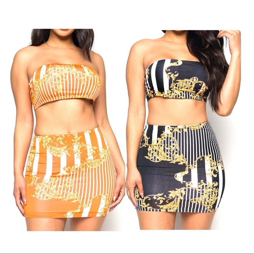 2 Piece Print Skirt Set